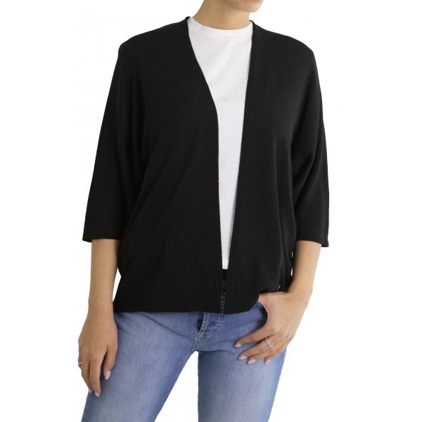 Cardigan monocolour con maniche a tre quarti Please 